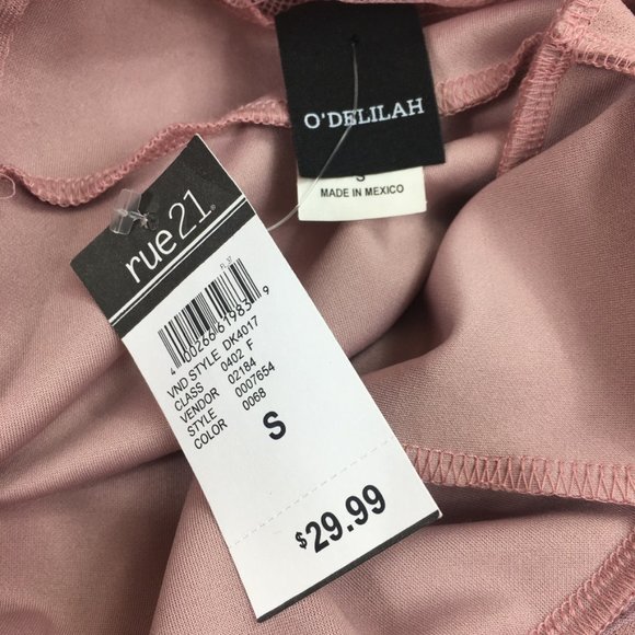 Mauve Bodycon Mini Dress with Lace Detail - Picture 5 of 6